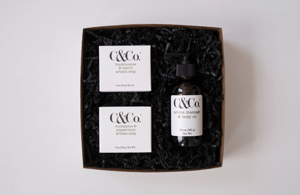 Artisan Soap + Arnica Massage Oil Gift Bundle - C & Co.®
