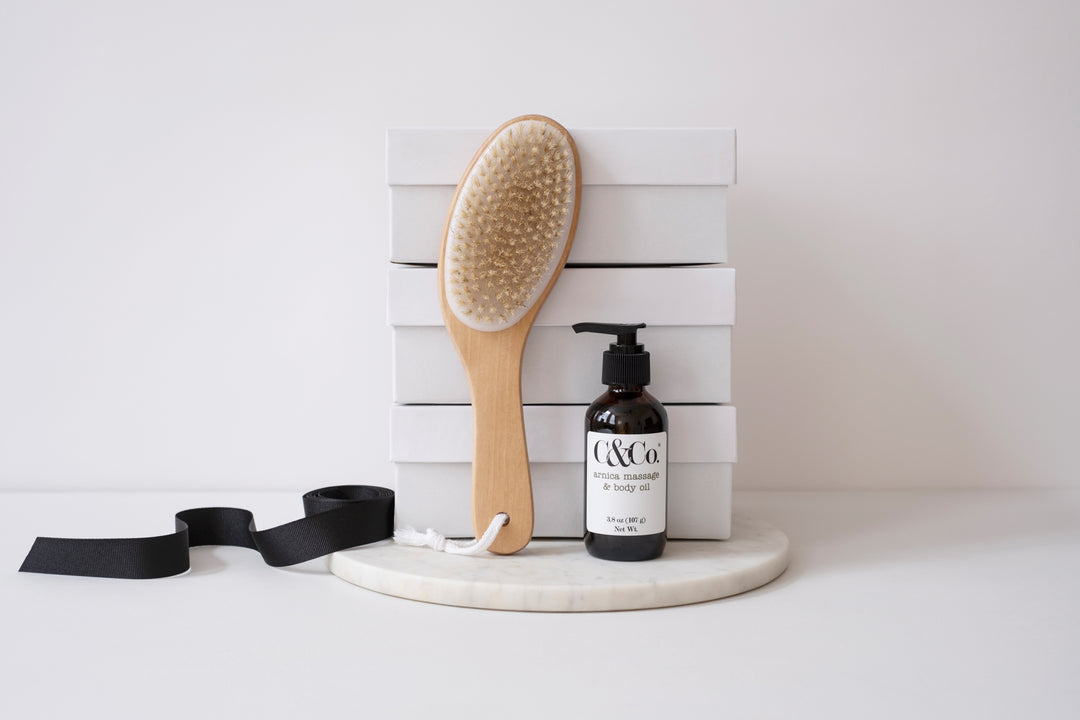 Dry Brush + Arnica Massage Oil Gift Bundle - C & Co.®