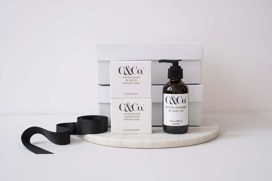 Artisan Soap + Arnica Massage Oil Gift Bundle - C & Co.®